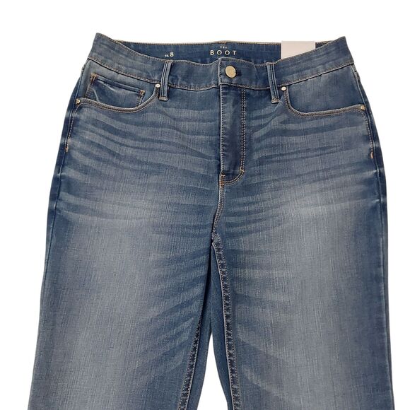 White House Black Market Jeans Womens 8 Blue The Boot Stretch Ride Rodeo Work - Picture 2 of 12